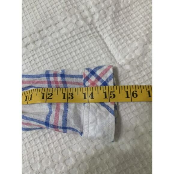 Rails for Girls Button Up Linen Top Size 10 Valerie Rasberry Azure White - Picture 9 of 9